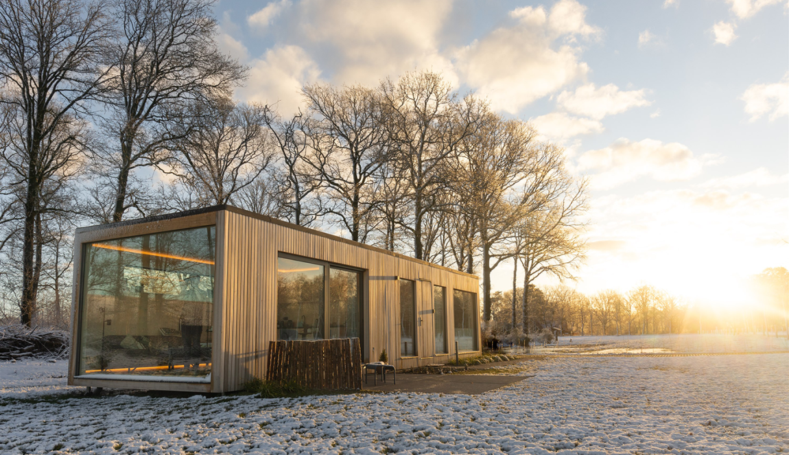 Vakantieverblijf in winterse omgeving in de buurt van Enschede
