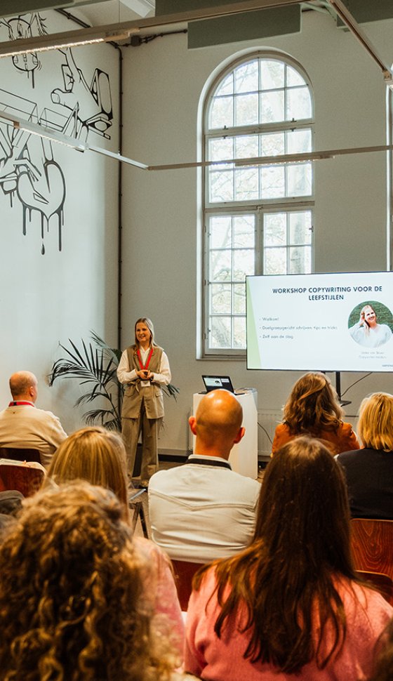 Presentatie tijdens Leefstijlvinder Live Event