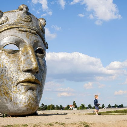 Het Gezicht Van Nijmegen Romeins masker van Andreas Hetfeld op Veur-Lent